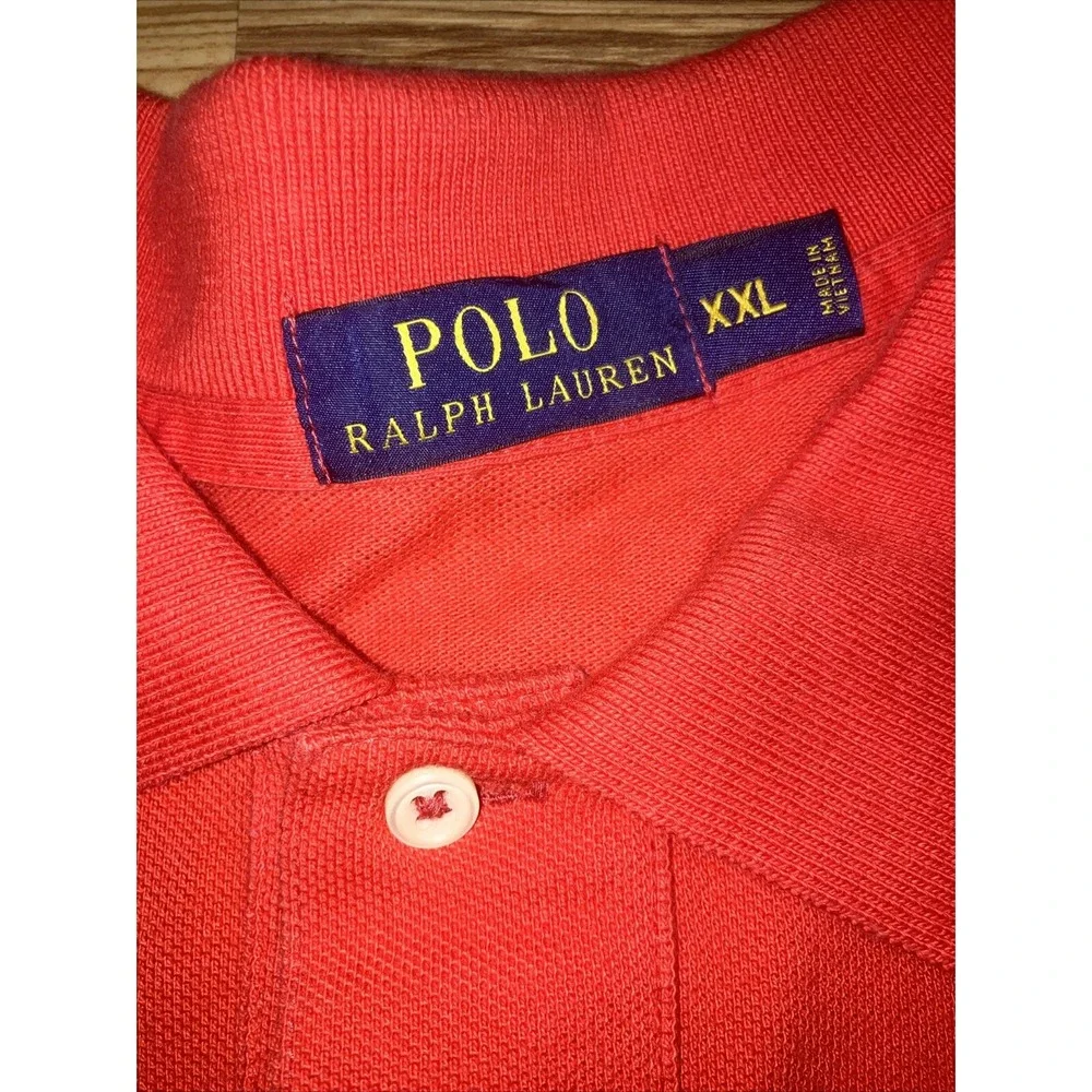 Ralph Lauren Polo Shirt Mens‎ Size 2XL Red 100% Cotton